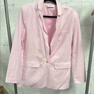 KC Brand Pink Blazer Structured Shoulders Oversized Jacket Size SMALL - Like New